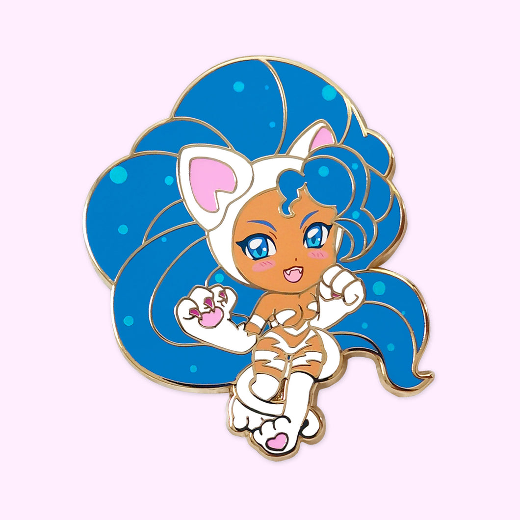 Vamp Fighters Halfcat Enamel Pin