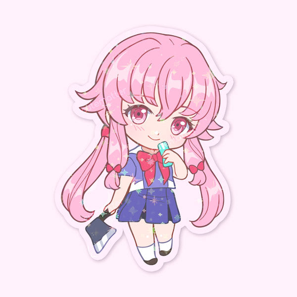 Single Die-cut Stickers - Future Yandere