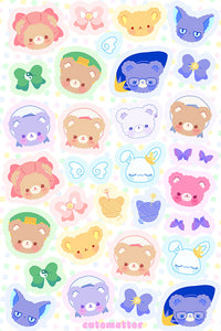 Sticker Sheet - Mofumofu Card Bears
