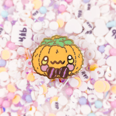 Mofumofu Halloween Enamel Pin - Pumpkin Lan